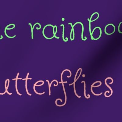 sunshine rainbows butterflies text pattern