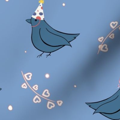 the birds birthday hearts pattern