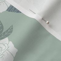 Non directional Roses | Mint Green, Off White, Navy Blue