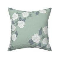 Non directional Roses | Mint Green, Off White, Navy Blue