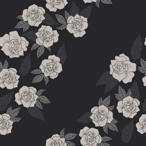 Non directional Roses | Charcoal Grey, Midnight Black, Ash Gray