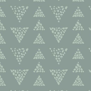 Geometric Paint Dot Triangles | Mint Green and Sage Green
