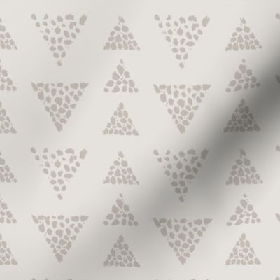 Geometric Paint Dot Triangles | Khaki Tan and Off White