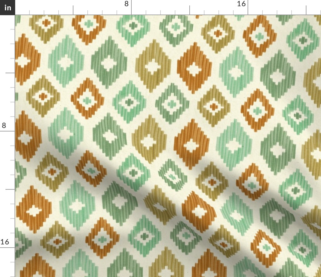 Ikat rhombus pattern