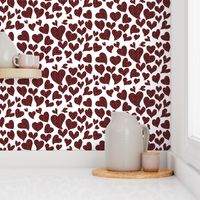 Dottie Hearts // Maroon Red 