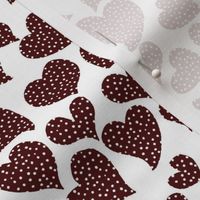 Dottie Hearts // Maroon Red 