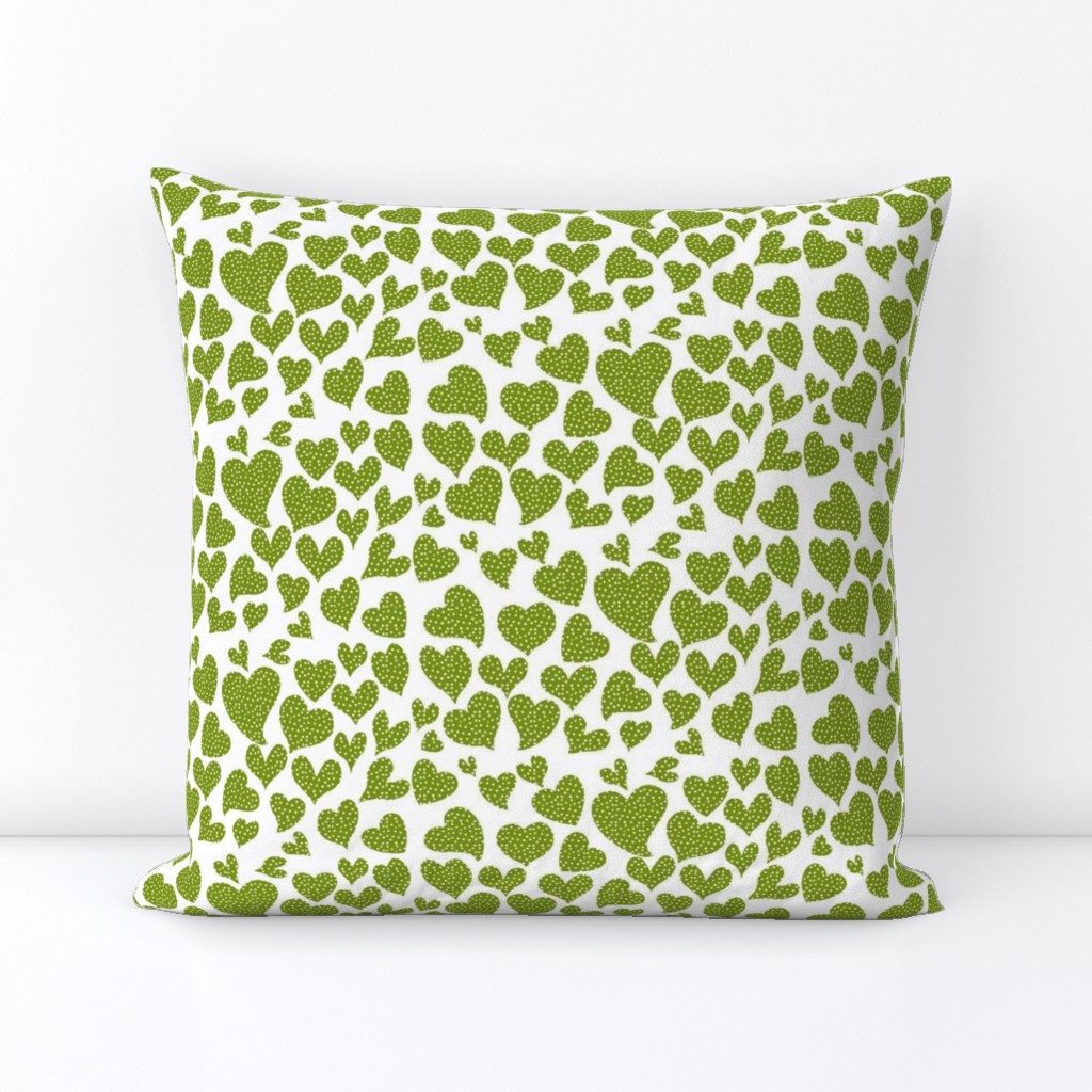 Dottie Hearts // Apple Green 