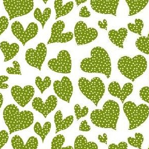 Dottie Hearts // Apple Green 
