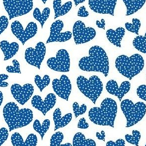 Dottie Hearts // Classic Blue 