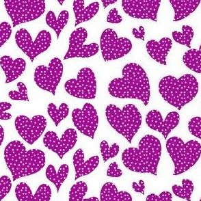 Dottie Hearts // Fuschia 