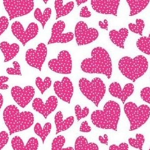 Dottie Hearts // Hot Pink
