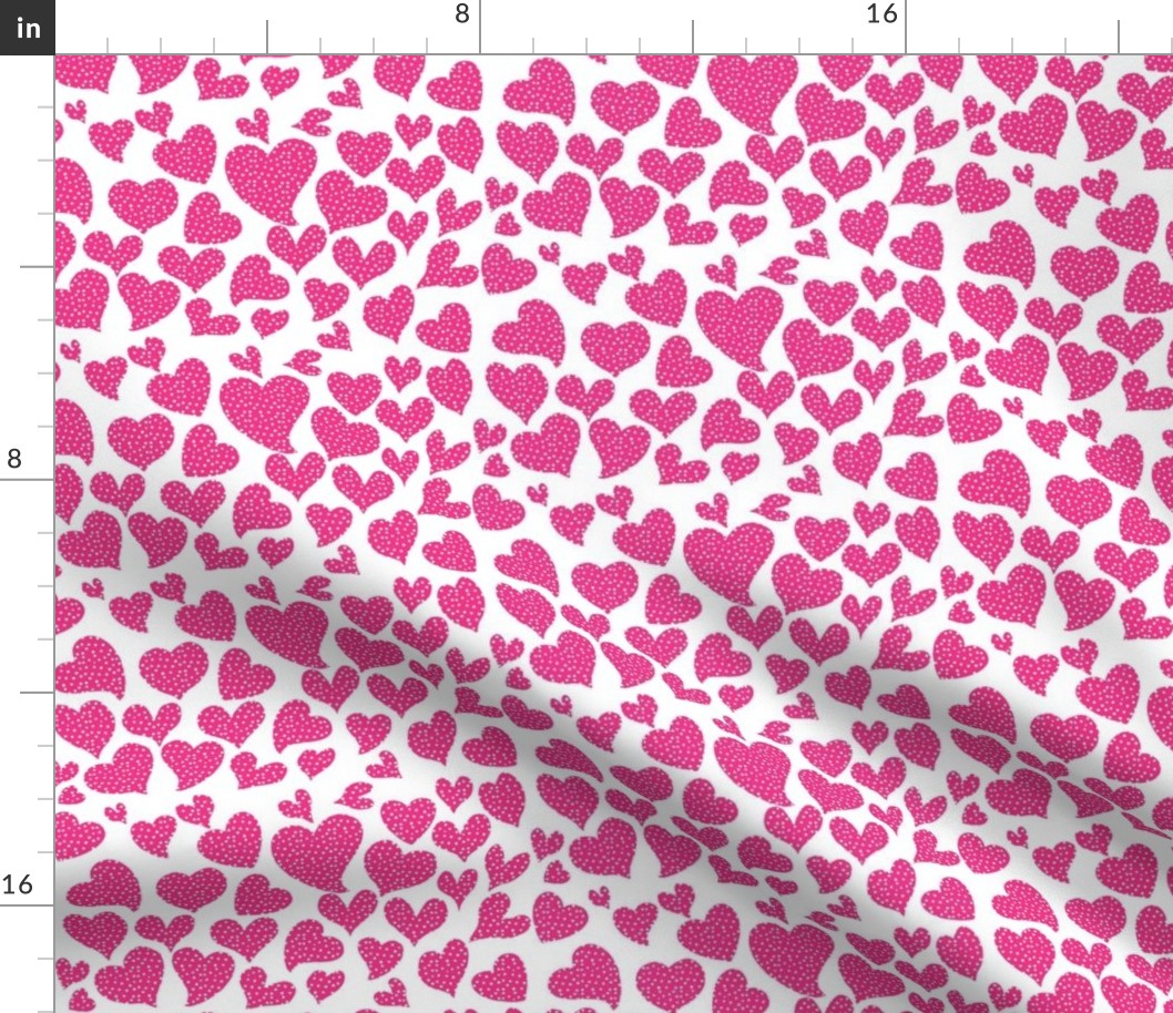 Dottie Hearts // Hot Pink