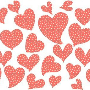 Dottie Hearts // Living Coral 