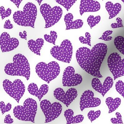 Dottie Hearts // Vibrant Purple 
