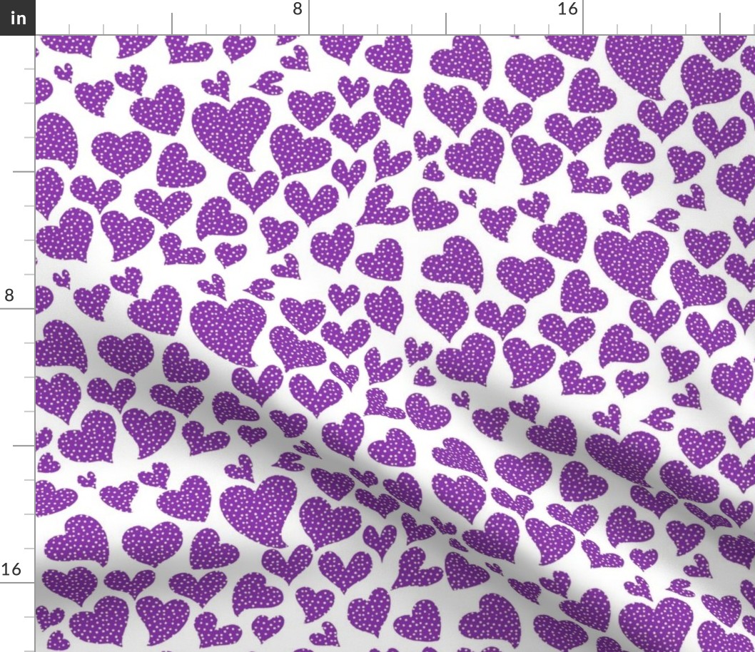 Dottie Hearts // Vibrant Purple 