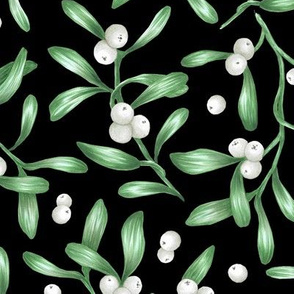 Mistletoe - Black and Green