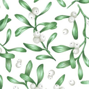 Mistletoe - Green and White