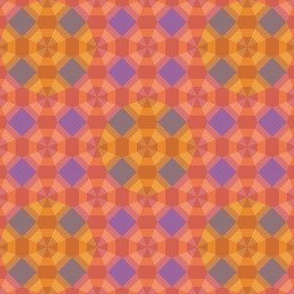 Geometric Small Scale Orange Purple 1
