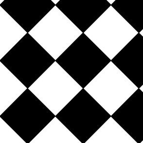 Chess,black and white,diamond shape.