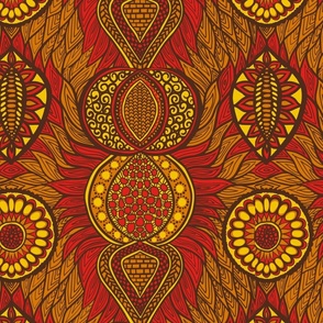 African Print, Red