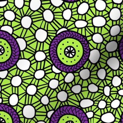 Geometric African Pattern, Green