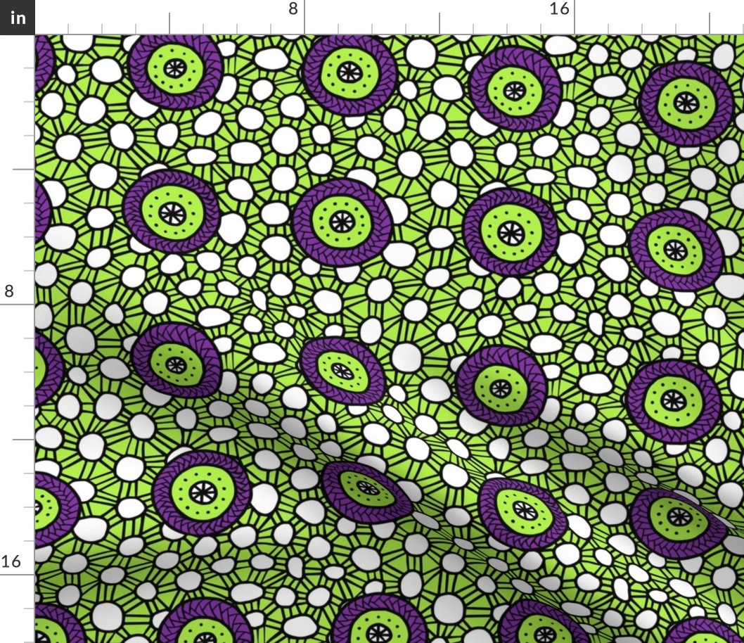 Geometric African Pattern, Green