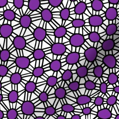 african dots, purple