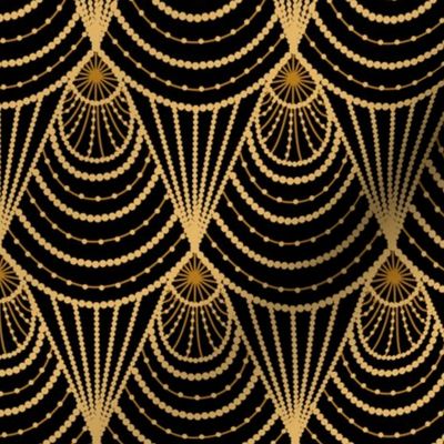 art deco golden beads (small scale)