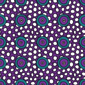 Geometric African Pattern, Purple