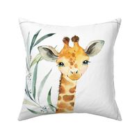18” Giraffe Pillow Front with dotted cutting lines
