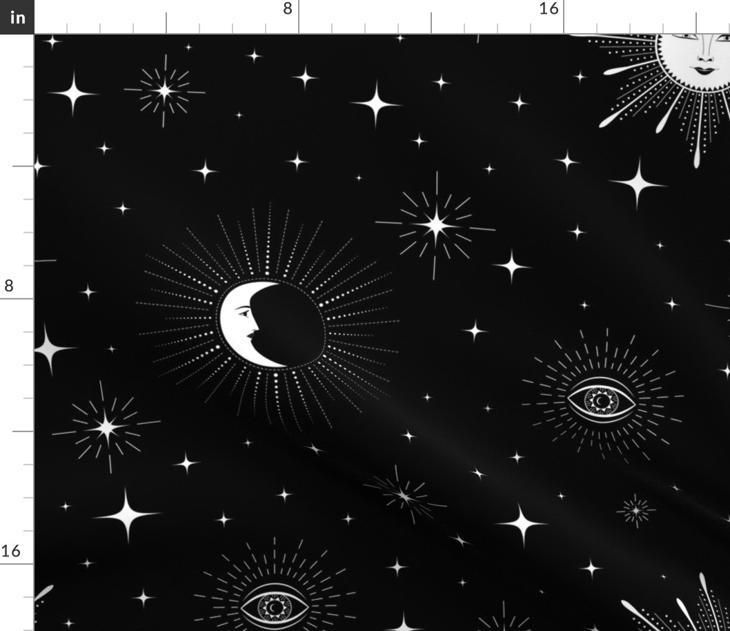 moon, stars, sun and all-seeing eye (large scale)