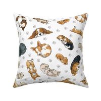 Sleeping Puppies Pattern-medium size