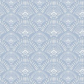 4" Blue Boho Print