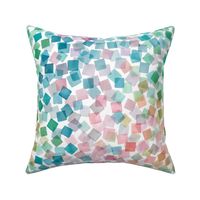 Cheater Quilt Confetti plaids geometric Pink and green Medium