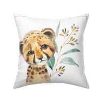 18” Cheetah Pillow Front with dotted cutting lines