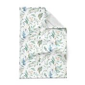 18" Wild Flora – Watercolor Leaves & Branches - Fabric has a 18 inch repeat