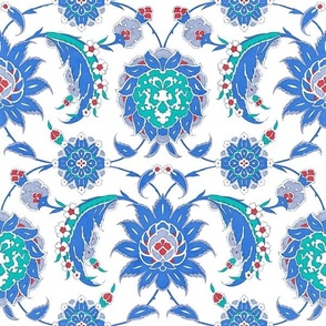 indigo watercolored pattern