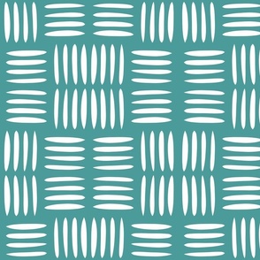 Four Lines Weave Light Teal