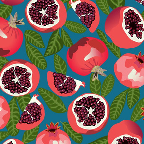 Pomegranate - blue - large