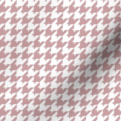 Houndstooth Pattern - Pale Mauve and White