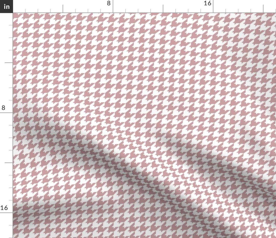 Houndstooth Pattern - Pale Mauve and White