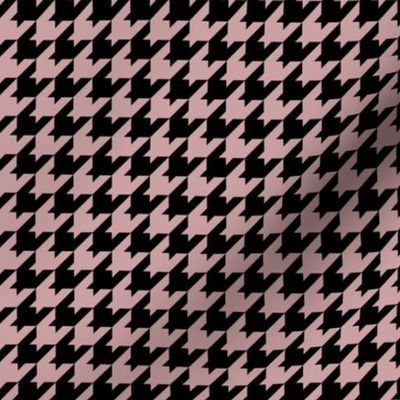 Houndstooth Pattern - Pale Mauve and Black