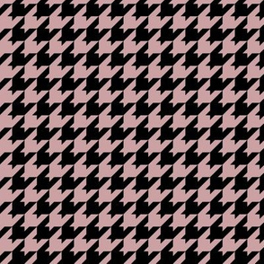 Houndstooth Pattern - Pale Mauve and Black