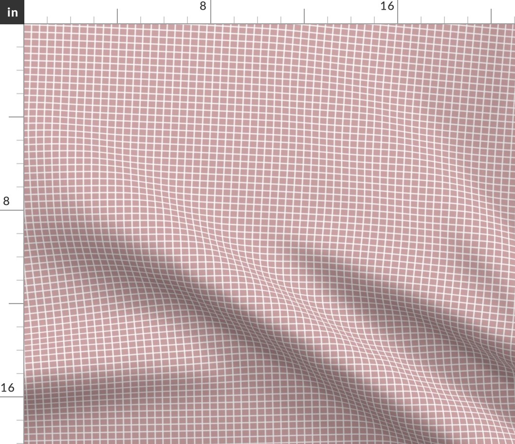 Small Grid Pattern - Pale Mauve with White Lines