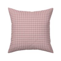 Grid Pattern - Pale Mauve with White Lines