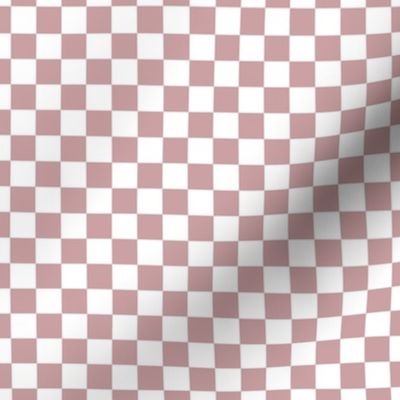 Checker Pattern - Pale Mauve and White