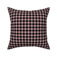 Gingham Pattern - Pale Mauve and Black