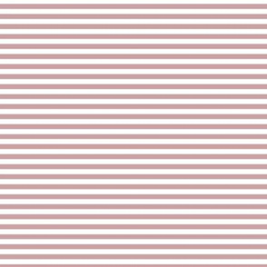 Small Pale Mauve Bengal Stripe Pattern Horizontal in White
