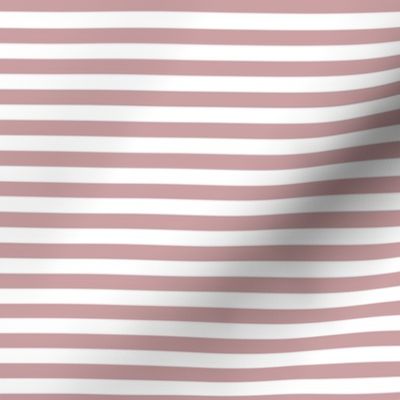 Pale Mauve Bengal Stripe Pattern Horizontal in White