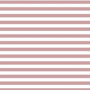 Pale Mauve Bengal Stripe Pattern Horizontal in White